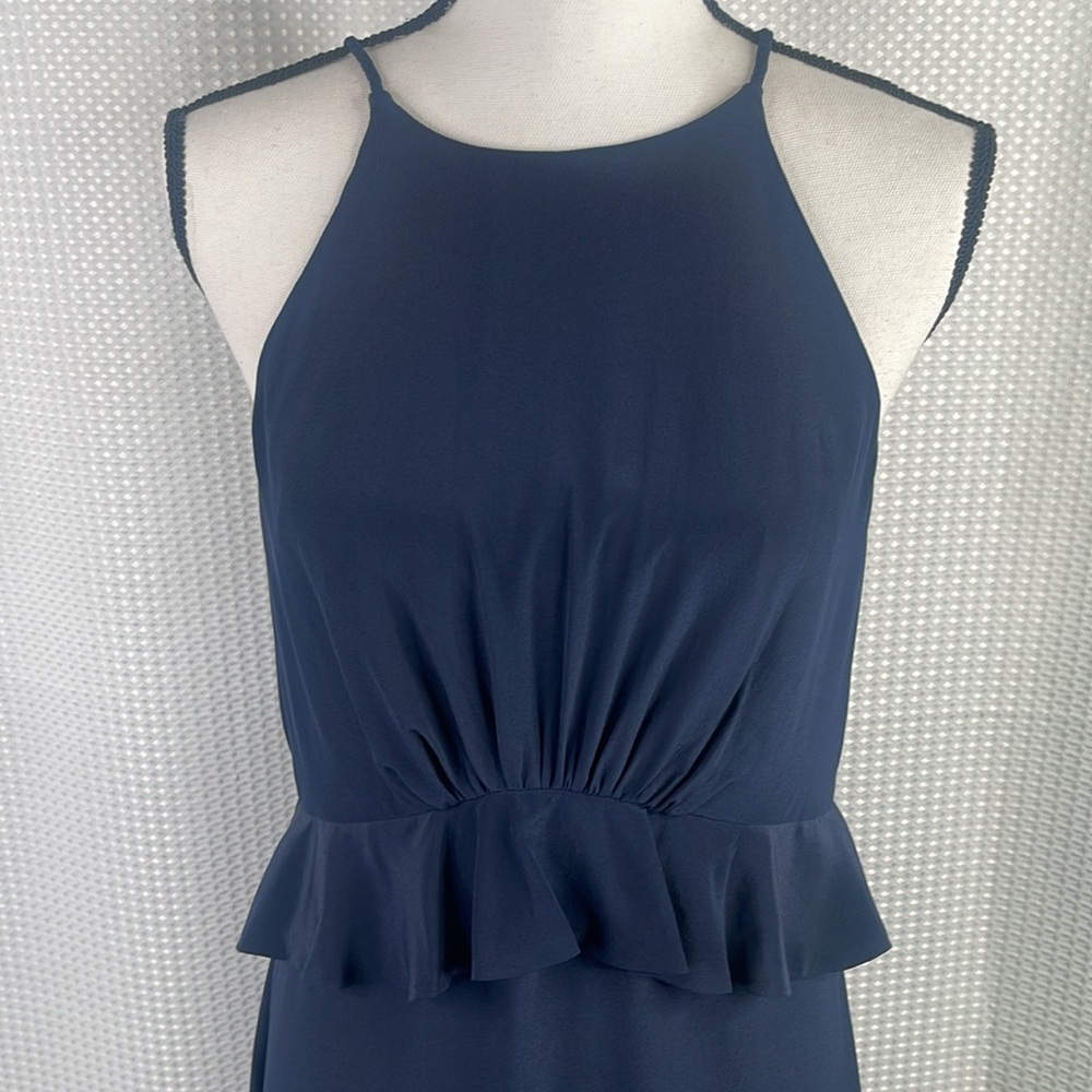 Zimmermann Flounce Picnic Dress 100% Silk Sleeveless Cocktail Events Navy Sz 2 - Picture 6 of 12